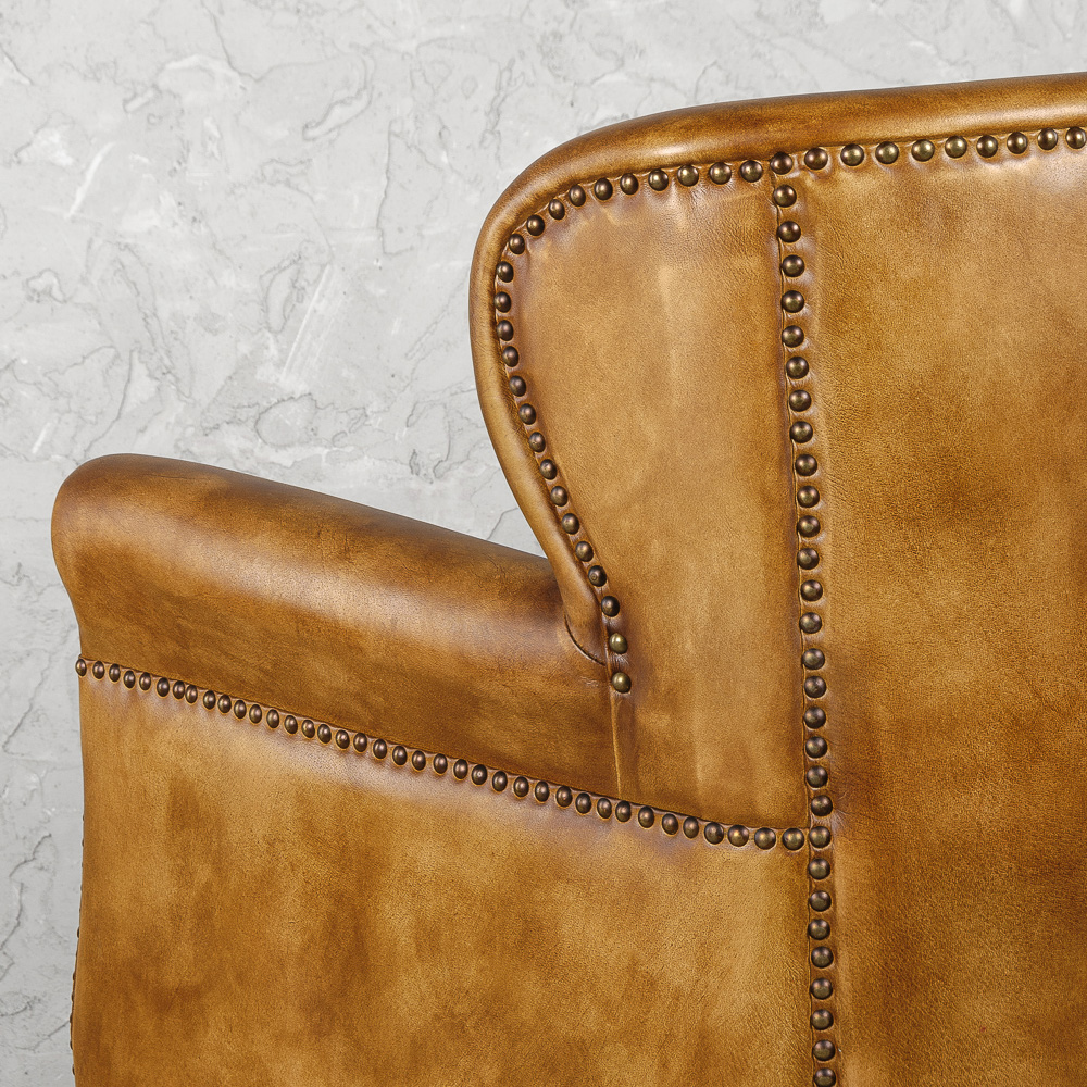 картинка Каминное кожаное кресло "Коломбо" от магазина DECOR OF TODAYфото 7