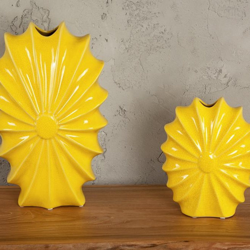 картинка Ваза декоративная "Желтая хризантема" от магазина DECOR OF TODAYфото 2