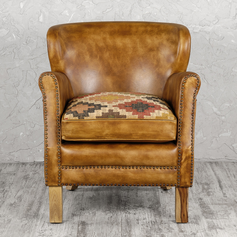 картинка Каминное кожаное кресло "Коломбо" от магазина DECOR OF TODAYфото 4