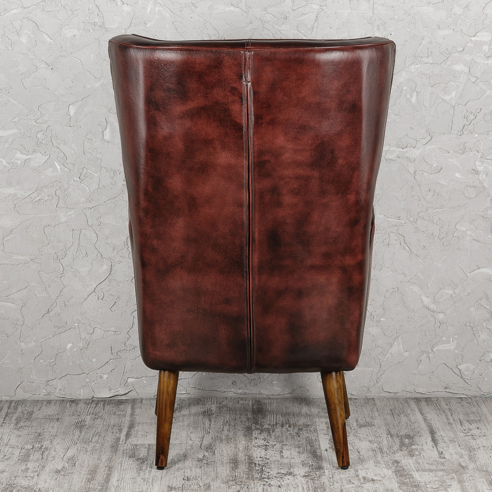 картинка Каминное кожаное кресло "Бернард" от магазина DECOR OF TODAYфото 3