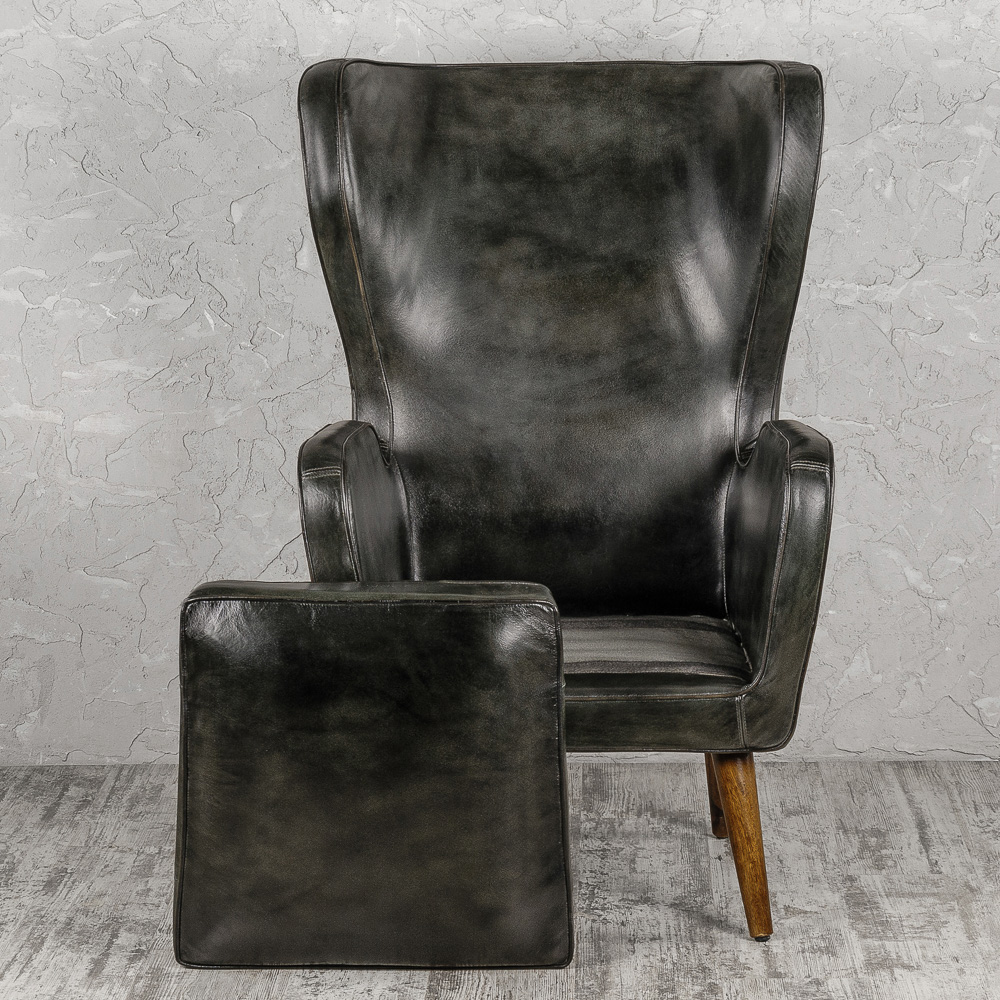 картинка Каминное кожаное кресло "Бернард" от магазина DECOR OF TODAYфото 4