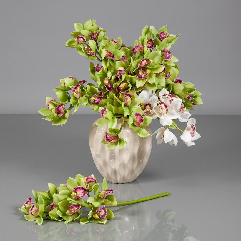картинка Орхидея Цимбидиум зелёно-розовая от магазина DECOR OF TODAYфото 2