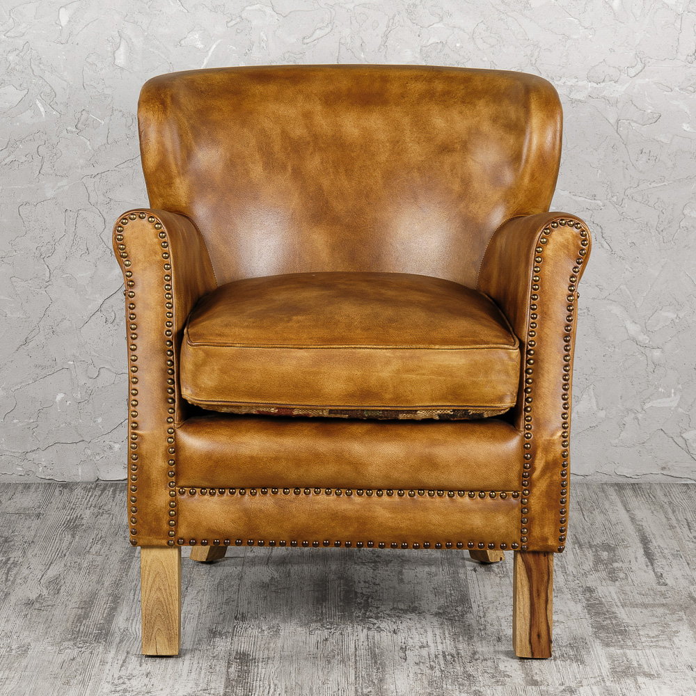 картинка Каминное кожаное кресло "Коломбо" от магазина DECOR OF TODAYфото 3
