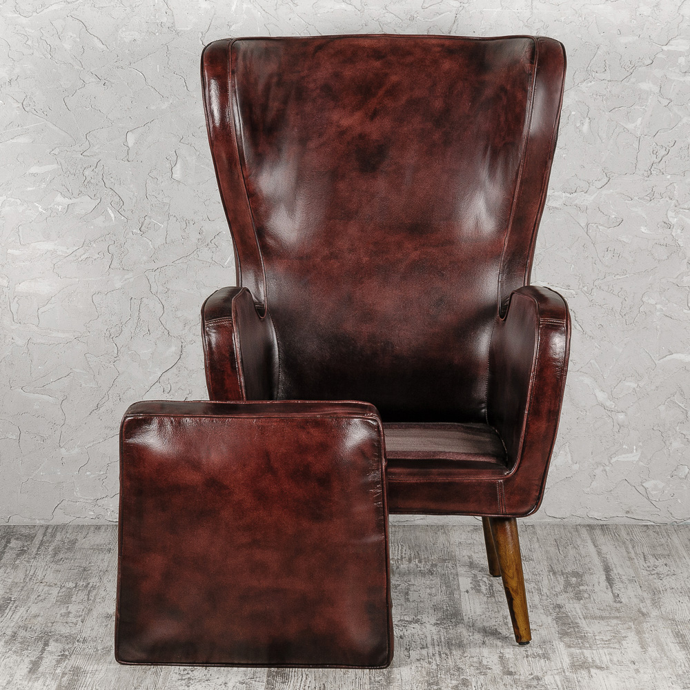картинка Каминное кожаное кресло "Бернард" от магазина DECOR OF TODAYфото 4