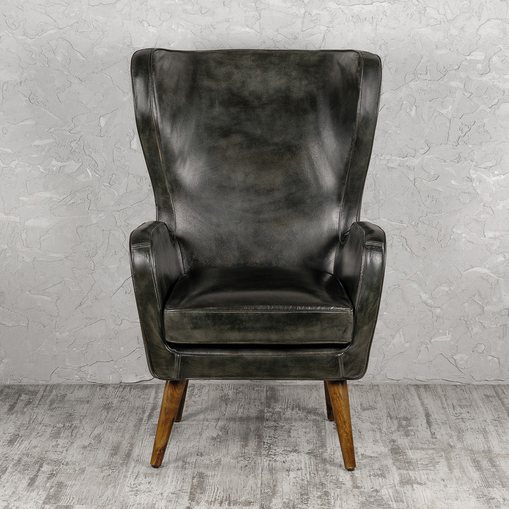 картинка Каминное кожаное кресло "Бернард" от магазина DECOR OF TODAYфото 2